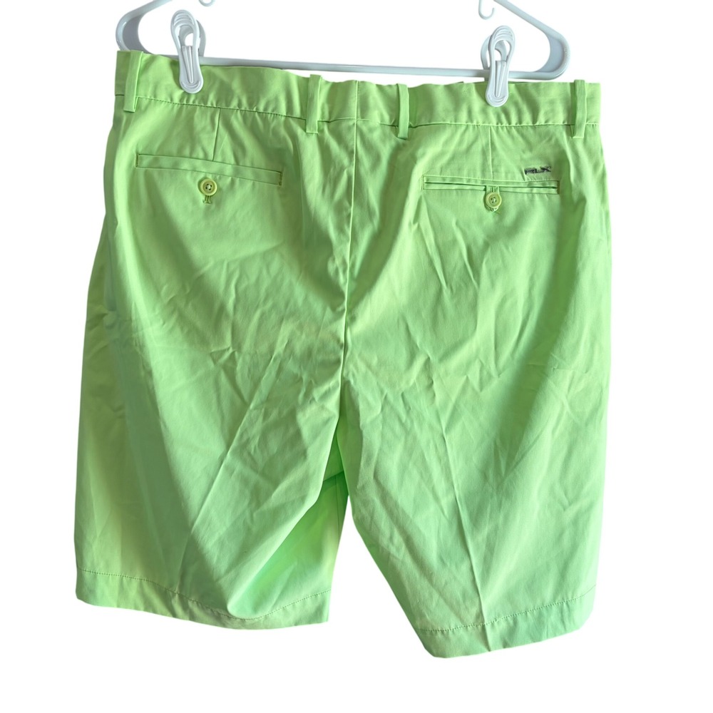 RLX Ralph Lauren Mens Classic Fit Golf Shorts Neon Lime Green Sz 35 Performance - Picture 2 of 6